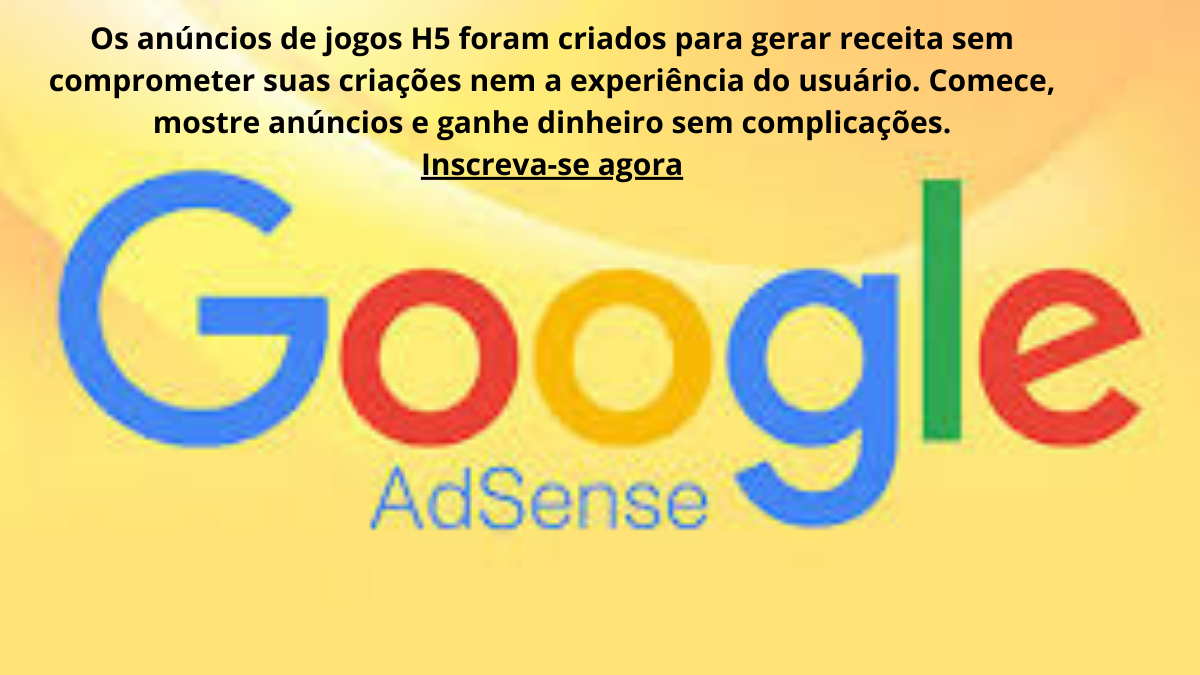 “Google AdSense para Jogos HTML5 – Monetização inteligente com anúncios em vídeo, recompensados e banners interativos em jogos online, mostrando como ganhar dinheiro com jogos e aumentar a receita digital.”
