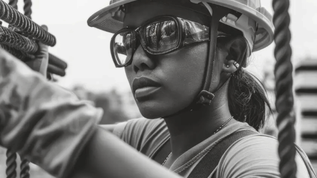 Illustration of a job seeker browsing verified job listings and learnership opportunities on a secure career platform designed to help users find safe and legitimate employment in South Africa.