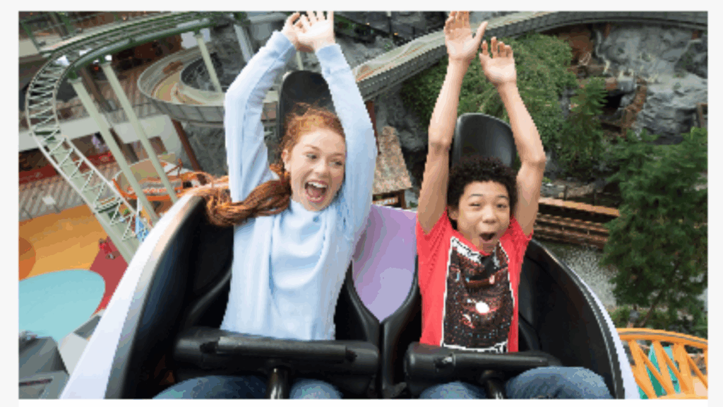 Mall of America exterior view showcasing its grand architecture, vibrant atmosphere, and entrances surrounded by visitors enjoying the shopping and entertainment destination.