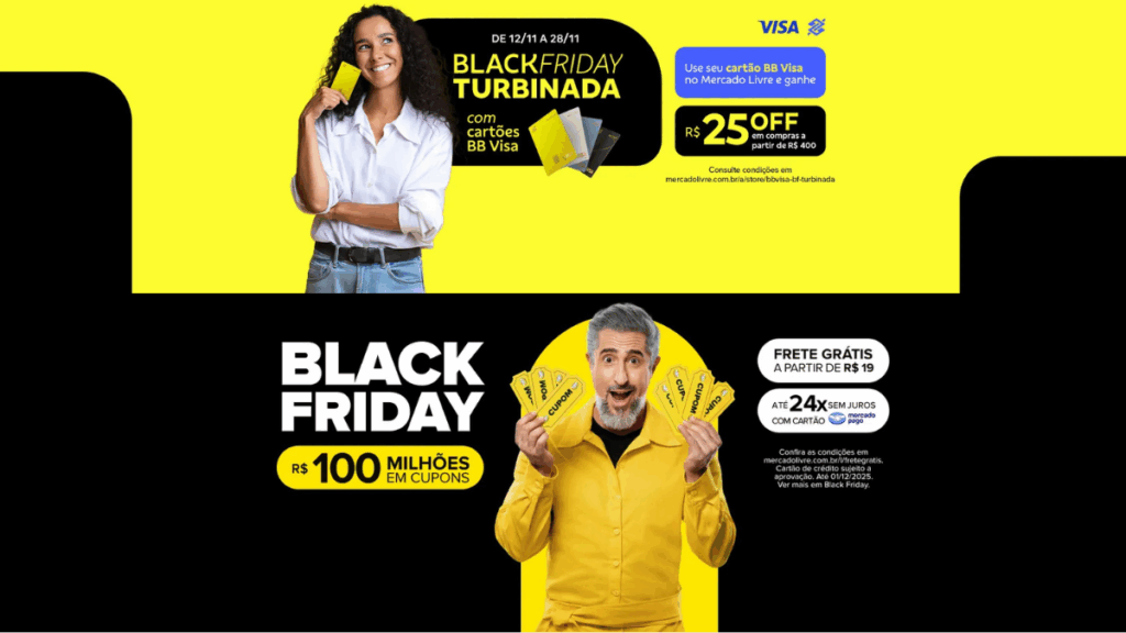 Pessoa navegando no Mercado Livre pelo celular, analisando ofertas e avaliações de produtos para comprar com segurança e economia em 2025.