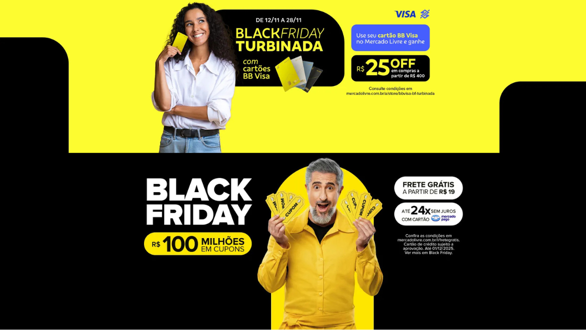 Pessoa navegando no Mercado Livre pelo celular, analisando ofertas e avaliações de produtos para comprar com segurança e economia em 2025.