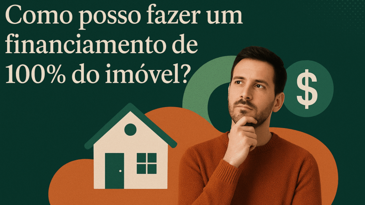 Pessoa assinando contrato de financiamento imobiliário, representando a possibilidade de comprar um imóvel financiando 100% do valor sem precisar de entrada.