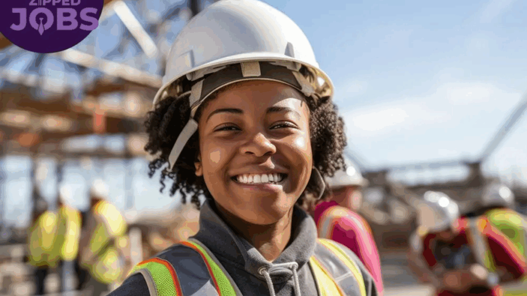 Illustration of a job seeker browsing verified job listings and learnership opportunities on a secure career platform designed to help users find safe and legitimate employment in South Africa