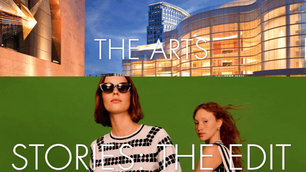 A wide view of South Coast Plaza showcasing elegant architecture, luxury storefronts, and visitors enjoying a premium shopping experience.