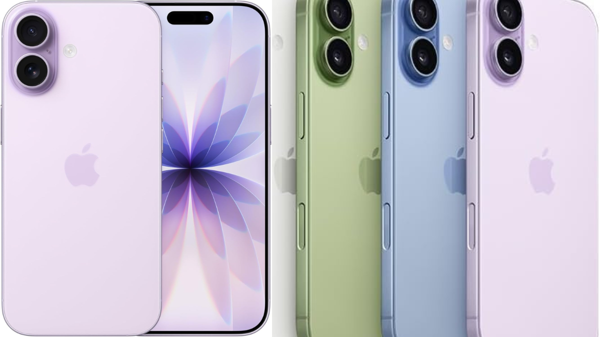 Image of the iPhone 17 in Lavender color, showing its 6.3-inch Super Retina XDR display, dual 48MP Fusion cameras, and sleek aluminum design.