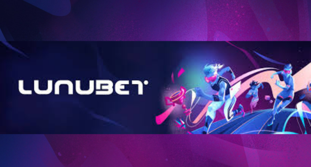 Lunubet online betting platform homepage showing sports betting options, casino games, promotions, and user navigation menu in a modern interface.